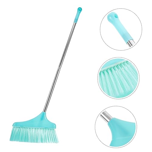 Hoement Home Broom Angle Broom Long Handle Cleaning Broom Office Broom Floor Cleaning Broom Floor Cleaning Tool Outdoor Broom Floor Sweeping Broom Hair Cleaning Broom Sky-Blue Plastic