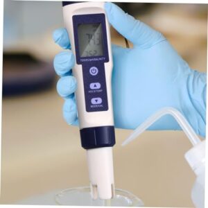 ROMISBABA Water Quality Tester Handheld Water Tester Water Ph Tester Tds Water Tester Pool Salt Tester Aquarium Water Tester Ec Meter Water Tester for Home Ph Meter Pool Water Tester Plastic