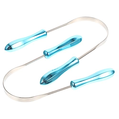 Outanaya 2pcs U-shaped Oral Scraper Scraping Scraper Scrapers Scraper for Brush Sky-blue Abs