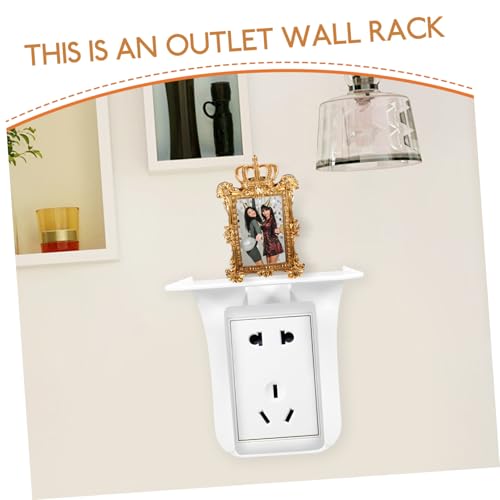 ETHZZLE 3pcs Switch Socket Storage Rack Router Shelf Storage Drawers Tray Cabinet Decor Dryer Outlet Shelf Wall Holder Wall Mount Outlet Shelf Wall-Mounted Outlet Storage Shelf Abs White