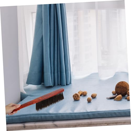 MUCKLILY Long Handle Bed Brush Brushes Cleaning Brush Broom Dusting Brush Sofa Dust Brush Upholstery Brush Car Brush Clothes Brush Bench Brush Hand Brush Dust Remover Brush Brown Wood