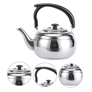 GRIRIW Stainless Steel Teapot Travel Kettle Water Boiling Container Teapot Spout Filter Hiking Stove Water Heating Kettle Espresso Machine Travel Water Kettle Coffe Filters Silver