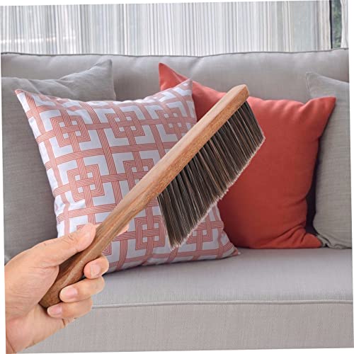 SEWOART 1pc Bed Brush Car Cleaning Brush Soft Cleaning Brush Couch Cleaning Brush Hand Brush para Limpiar Broom Handle Counter Broom for Cleaning Rug Brush with Handle Brown Wood