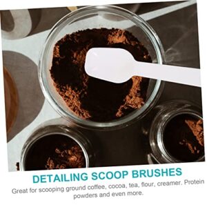 Amosfun 12pcs Grinder Cleaning Brush Espresso Ground Coffee Espumador De Leche Practical Coffee Bean Spoon Coffee Beans Espresso Coffee Grinder Brush Tea Spoon Coffee Measuring Pp White