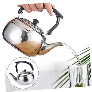 GRIRIW Stainless Steel Teapot Travel Kettle Water Boiling Container Teapot Spout Filter Hiking Stove Water Heating Kettle Espresso Machine Travel Water Kettle Coffe Filters Silver