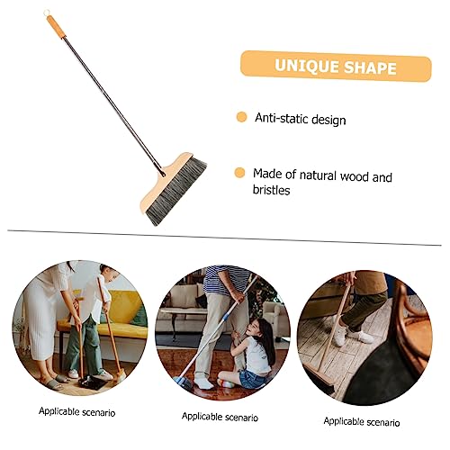 UTHCLO Bristle Broom Soft Handmade Broom Vintage Broom Household Cleaning Brushes Tile Cleaning Brush Rustic Broom Natural Broom Tile Surface Broom Household Broom Brooms Plastic Black