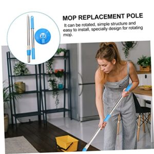 HOMOCONO Mop Pole Mop Floor Mop Rod Mop Handle Commercial Mop Refill Mop Stick Replacement Telescopic Broom Rotating Handle Mop Squeegee Broom Velda Mob Mops Tool Blue Plastic