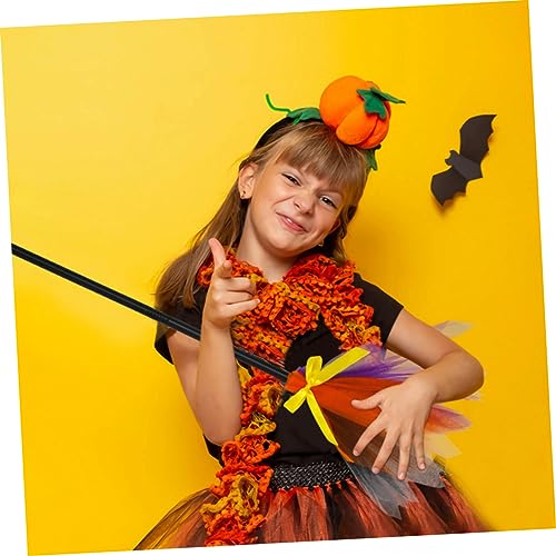 Gogogmee Plastic Witch Broom Decor Cosplay Witch Broom Cosplay Witch Broom Witch Accessories Mesh