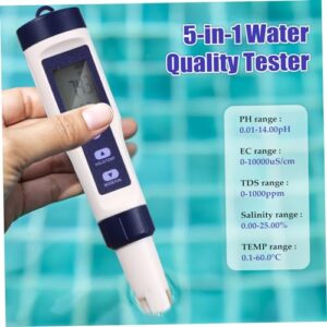 ROMISBABA Water Quality Tester Handheld Water Tester Water Ph Tester Tds Water Tester Pool Salt Tester Aquarium Water Tester Ec Meter Water Tester for Home Ph Meter Pool Water Tester Plastic