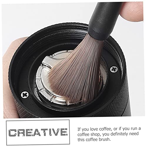 SECFOU Coffee Powder Brush Espresso Concentrate Espresso Tools Espresso Powder Brush Coffee Brush Coffee Machine Cleaning Brush Espresso Machine Bristle Hair Brush Tea Scoop Black Plastic