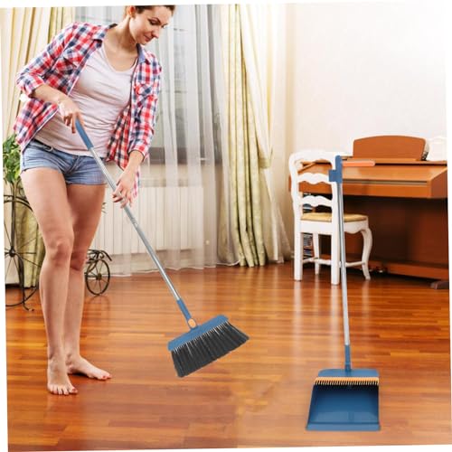 FOYTOKI 1 Set Household Supplies Cleaning Tool Garbage Sweeping Tool Garden Broom Refuse Dustpan Standing Household Broom Cleaning Broom Sweeping Dustpan Broom Dustpan Kitchen Plastic