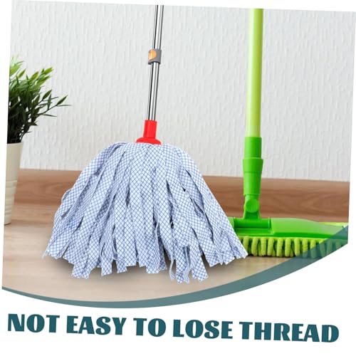 GARVALON 2pcs Mop Replacement Head Commercial Mop Head Cleaning Accessories Commercial Cut End Cotton Mop Clip Style Mop Accessories Cloth Mop Refill Non-Woven Mop Heads Mops