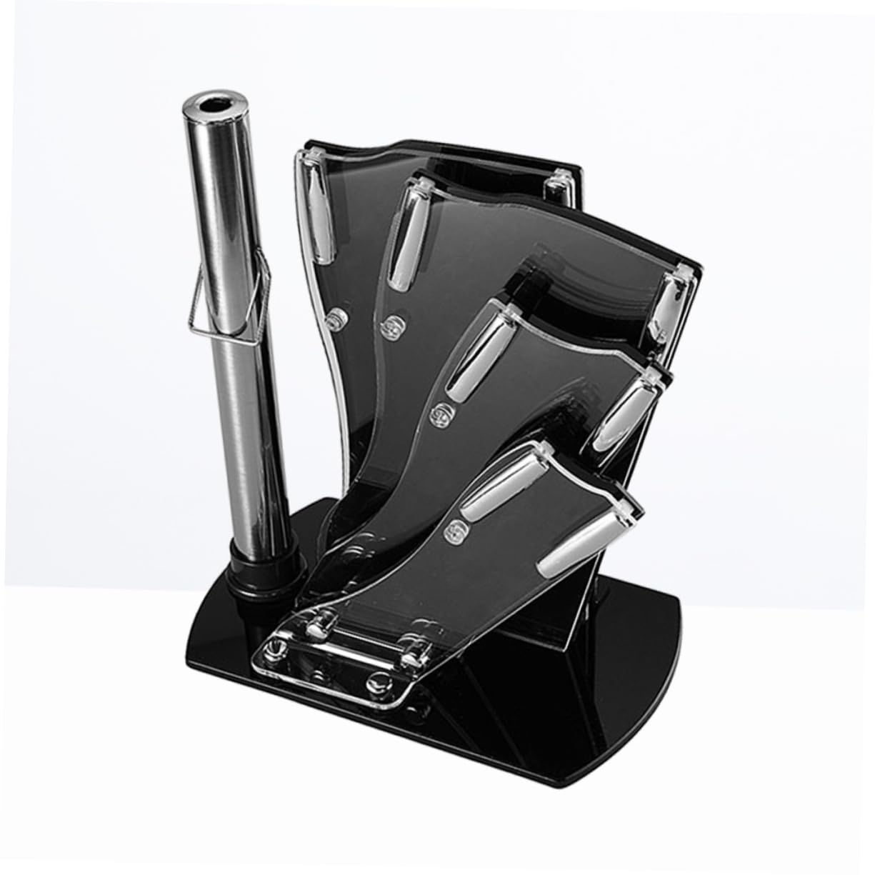 SECFOU Cutter Rack Knife Holder Block Knife Stand Kitchen Knife Block Knife Scissor Block Knife Butcher Block Modern Knife Block Kitchen Cutlery Organizer Universal Knife Holder