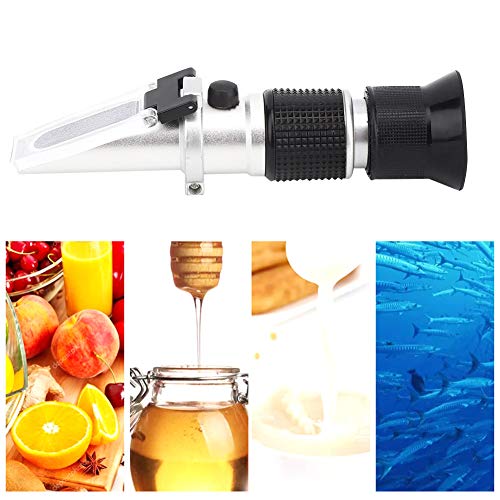 Refractometer Concentration Meter, Handheld Refractometer Hydrometer, 0 to 90% Sugar Test Tool for Most Liquid Sugar Test