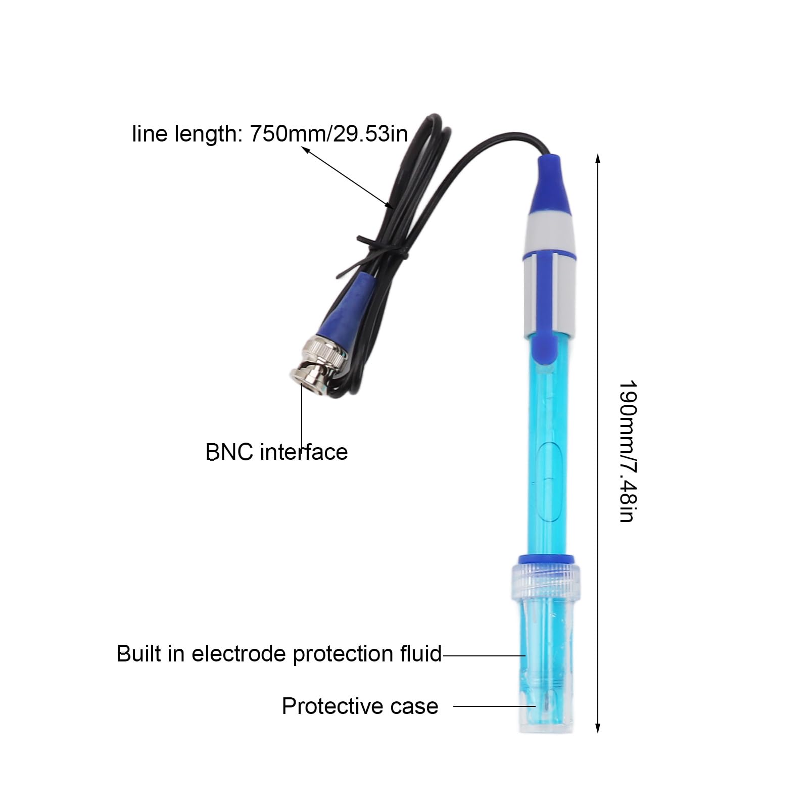 Electrode Probe BNC Interface Rechargeable Combined Detection Module Laboratory School Studio