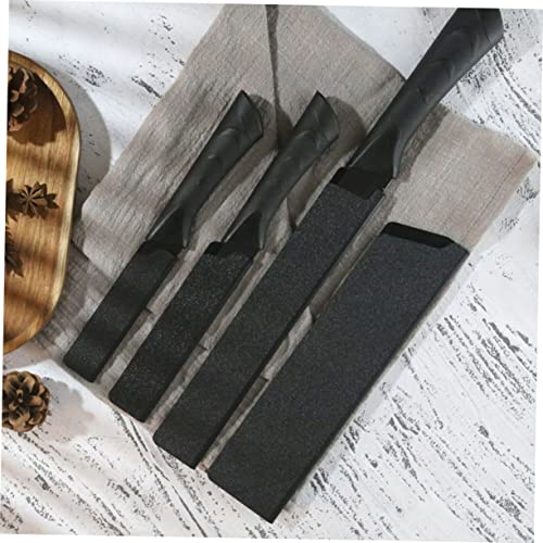 GRADENEVE 5pcs Blade Protection Jacket Knife Guards Kitchen Cutter Sheathes Kitchen Accessory Blade Protectors Knife Protectors Kitchen Guard Cutter Protector Sleeve Cutter Guards Black Abs