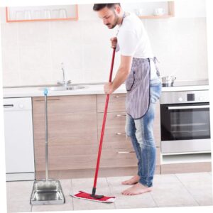 ORFOFE Stainless Steel Garbage Bin Cleaning Supplies Long Handle Dustpan Household Cleaning Dustpan Upright Pans Kitchen Cleaning Shovel Commercial Products Dustpan Outdoor Silver Plastic