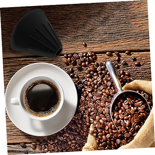 JEWEDECO 2 Pcs Coffee Funnel Espresso Tamper Station Espresso Coffee Machine Silicon Coffee Coffee Filter Cup Manual Coffee Filter Tea Brewing Filter Silicon Tea Black