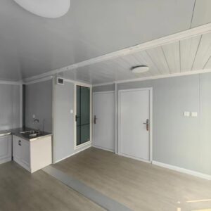 Folding Container House–2 Bedroom Modular Design with Kitchen, Perfect for Temporary Housing Solutions in Construction, Disaster Relief, and Recreational Areas