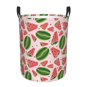 large laundry basket with handles - cute green watermelon pink baby kids dirty clothes laundry hamper