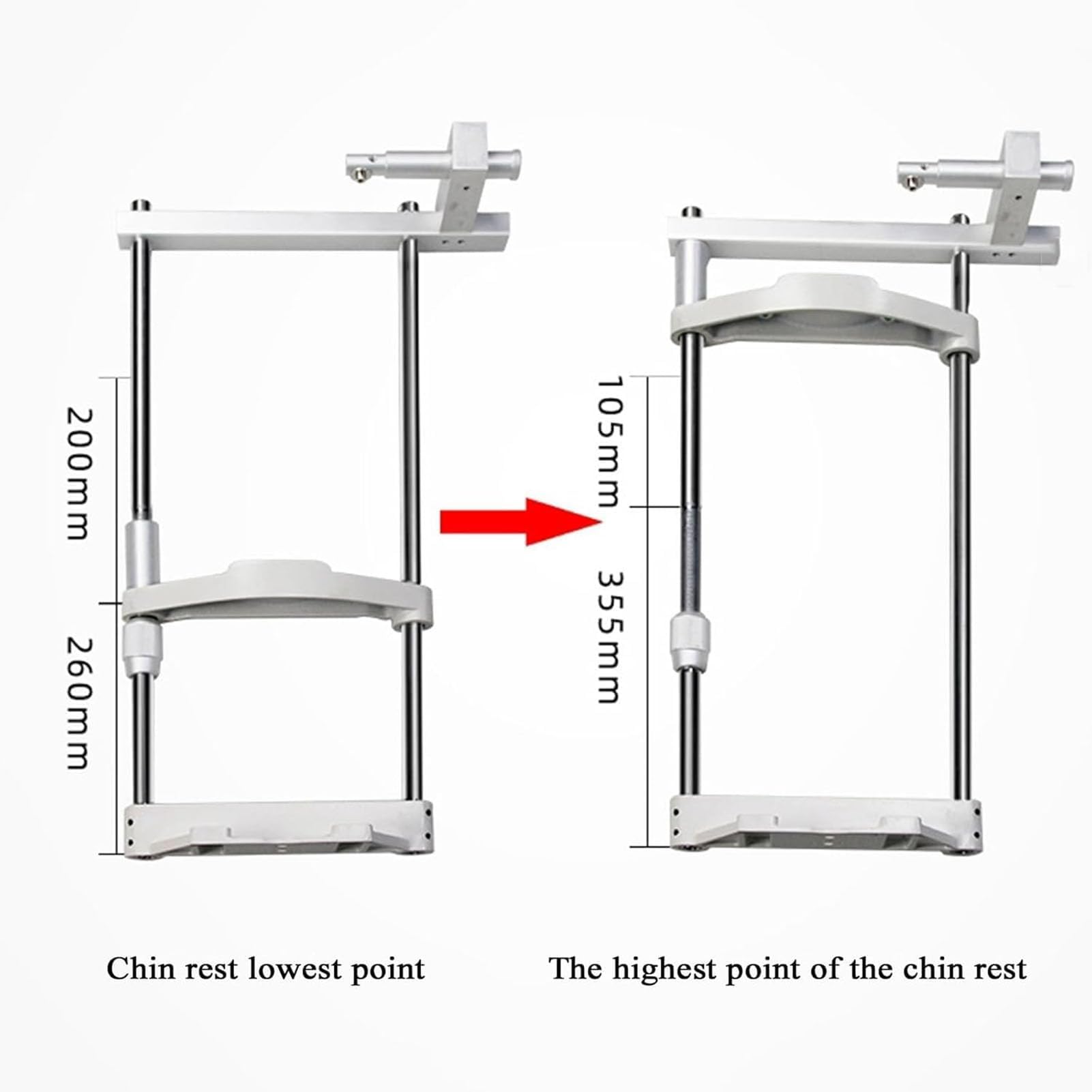 CFDZCP Optometry Lifting Chin Bracket Optometry Equipment Accessories, Vision Training Chin Forehead Support Bracket with Adjustment Lifting Height Knob for Major Optical Stores, Vision Care Centers