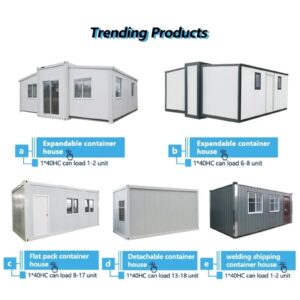 China Folding Container House Fast Fold Out Flat Pack Prefabricated 20ft 40ft Foldable Portable Modular Tiny Houses Homes Camps