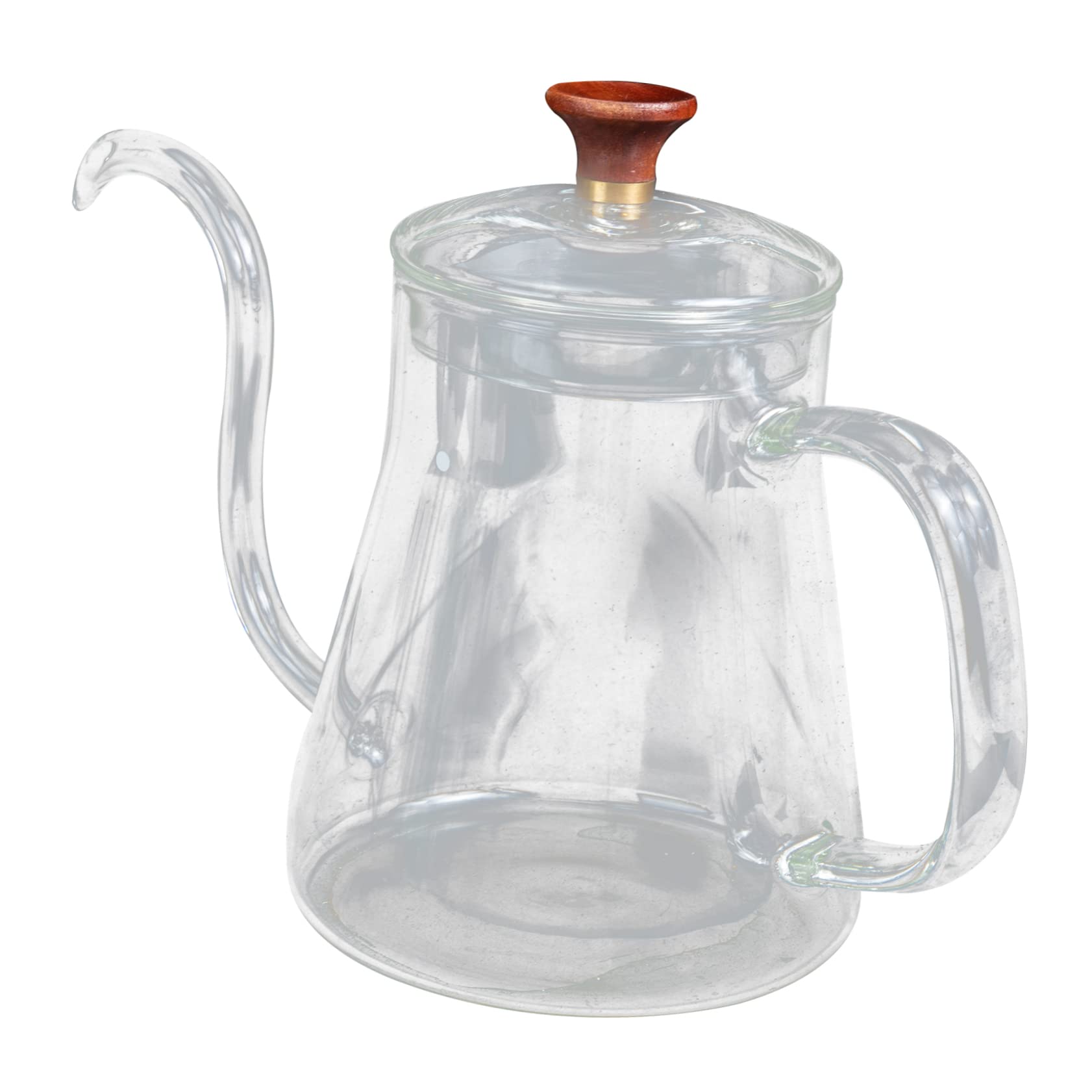 GRADENEVE Coffee Hand Pot Hand Drip Coffee Kettle Long Spout Coffee Kettle Clear Coffee Kettle Espresso Coffee Maker Goose Neck Teapot Gooseneck Kettle Stovetop Thermal Carafe Glass