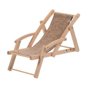 ciyodo ，， ， chairs decor chaise lounge reclining chair beach chair doll chair mini deck chair model miniature chair miniature deck chair mini house chair model wood