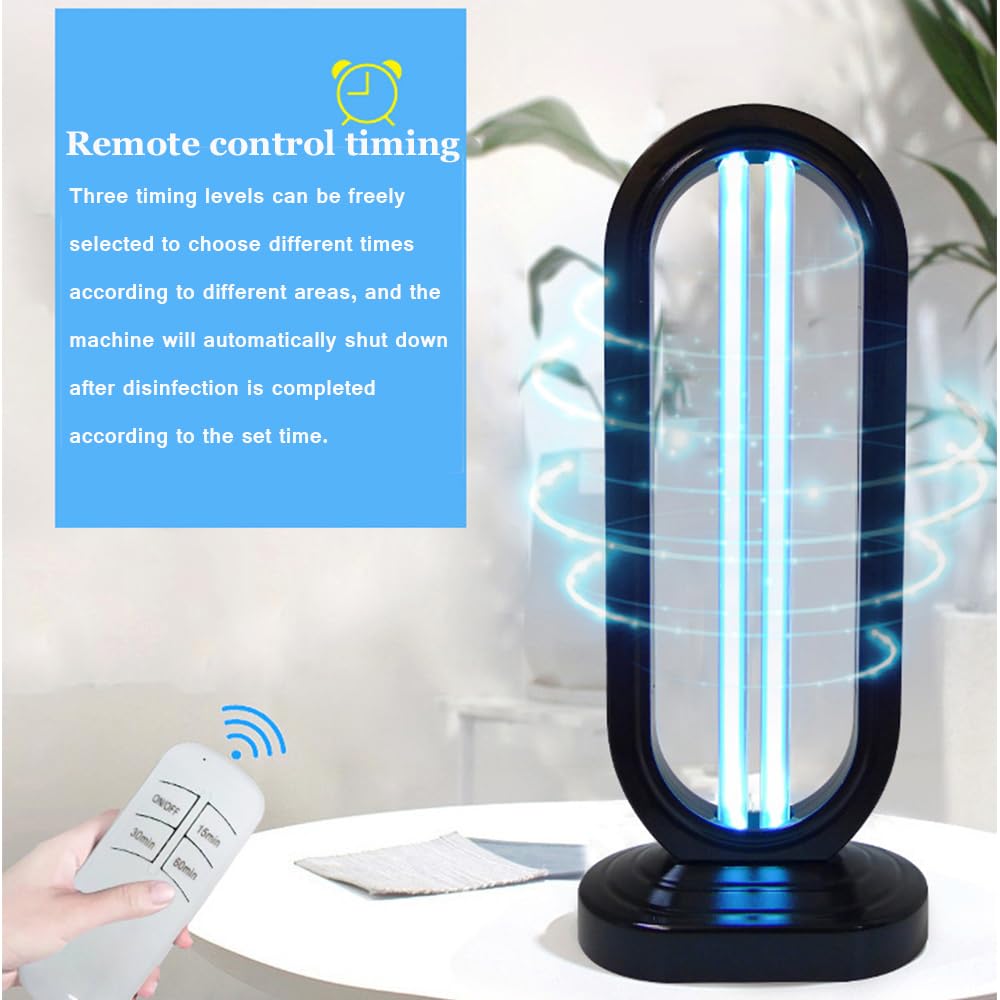 Lumivyx Haloclean Uv - Official Flagship, Uvo254 Powered Home Disinfection Tower, Lumivyx Haloclean UV, Cleans The Bedroom and Provides Lighting (3Pcs Black)