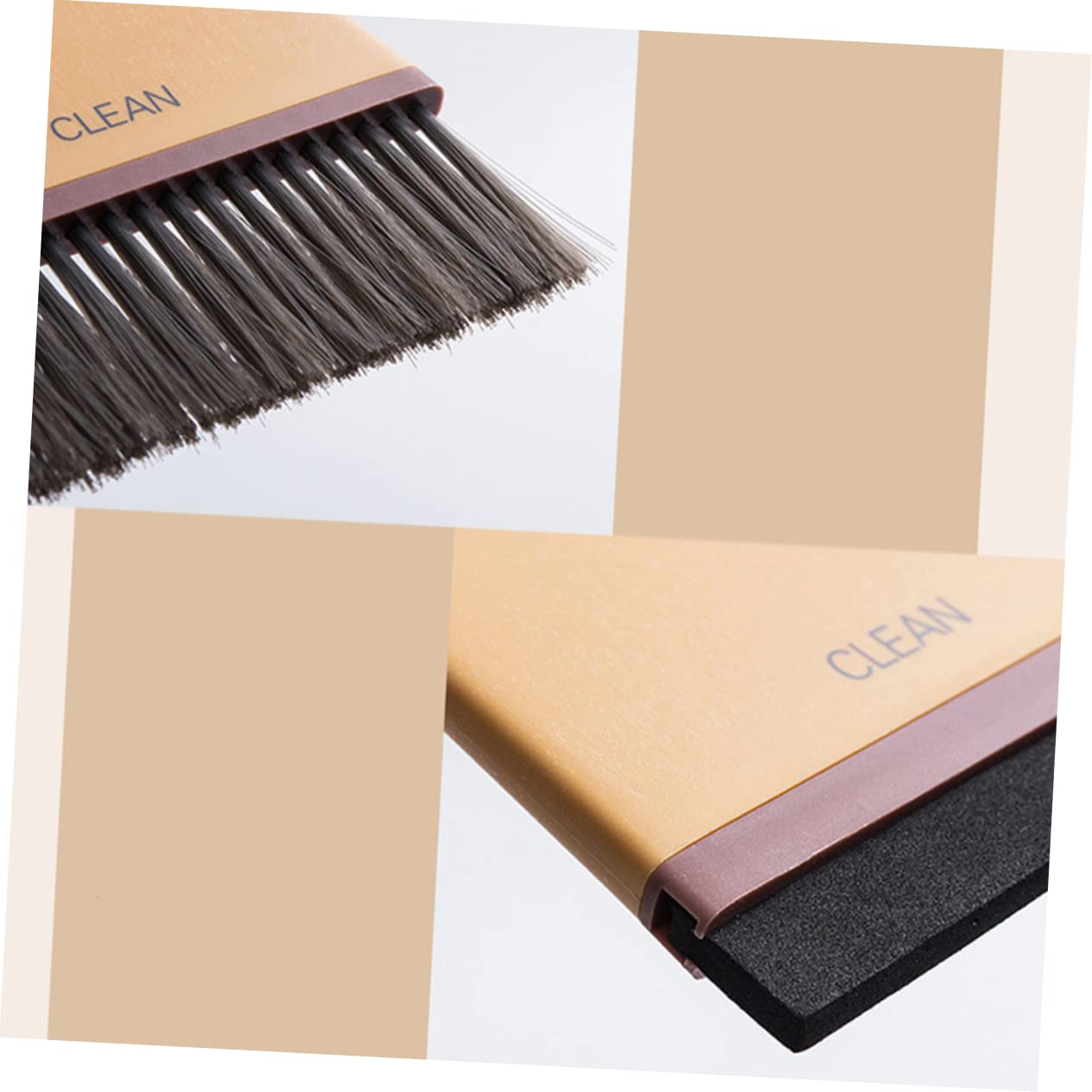 GOOHOCHY Household Broom and Dustpan Soft Bristle Broom Car Dustpan and Broom Office Supplies Mini Hand Broom Table Broom and Dustpan Mini Broomstick Desktop Sweep Cleaning Brush Yellow