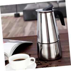 GRIRIW Coffee Pot Espresso Ground Classic Cafe Maker Espresso Machine Eletric Pot Electric Tea Pots Coffee Frother Electric Camping Coffee Maker Mocha Coffee Silver Stainless Steel