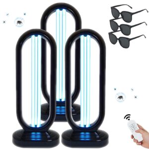 lumivyx haloclean uv - official flagship, uvo254 powered home disinfection tower, lumivyx haloclean uv, cleans the bedroom and provides lighting (3pcs black)