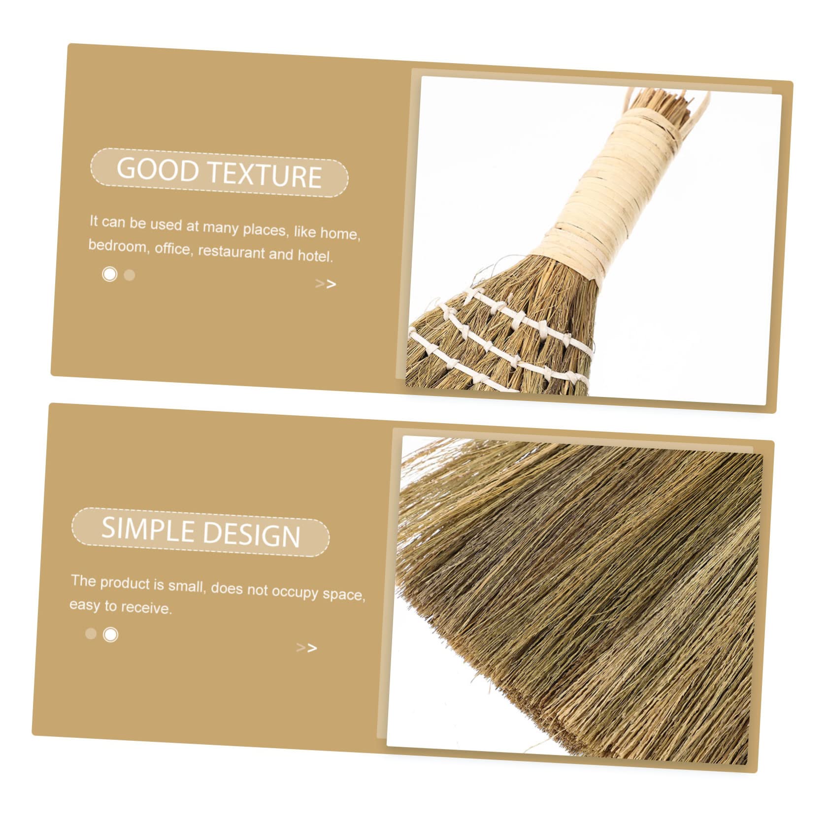 ORFOFE 2pcs Small Cleaning Broom Chinese Decor Bed Broom Brooms Household Cleaning Broom Home Dust Remover Keyboard Cleaning Brush Sofa Sweeping Manual Broom Table Dustpan Brush Wooden