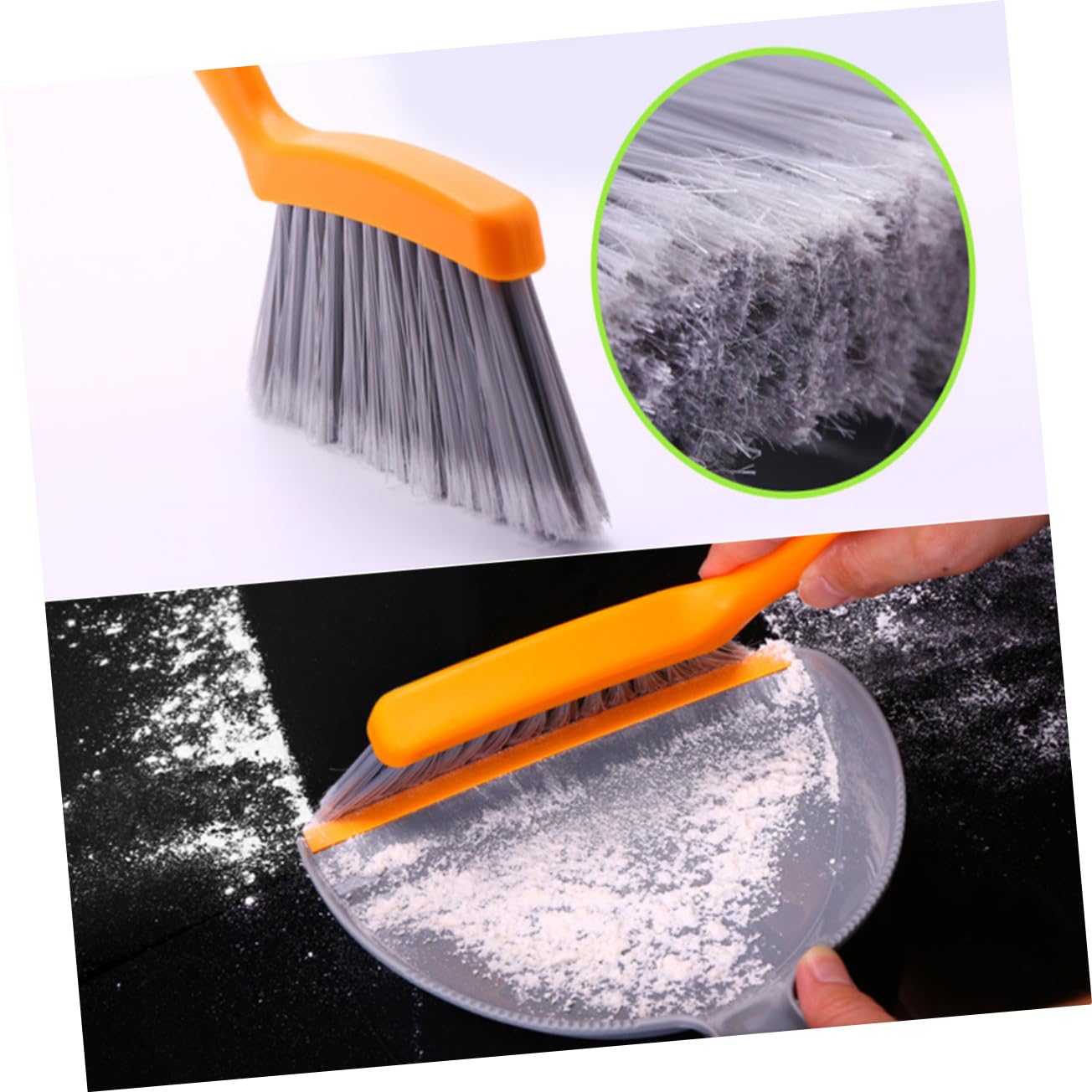 BUTIFULSIC Mini Broom Mini Cleaner Floor Cleaner Dust Cleaning Table Sweep Broom Vacuum Cleaner Broom Keyboard Brush Cleaner Floor Broom Blow Dryer Comb Attachment Mocha Master Cleaner Orange