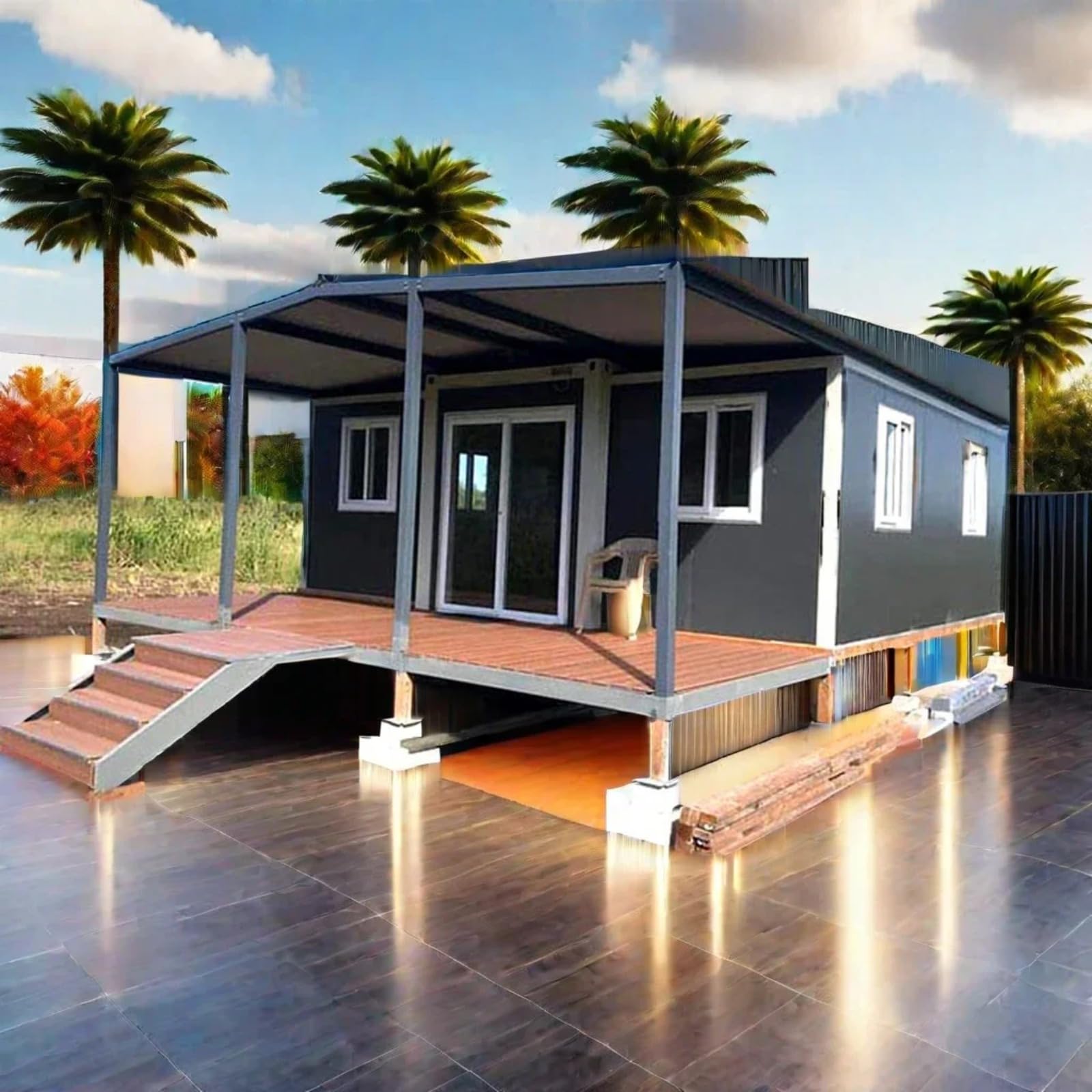 Customized 40ft Expandable Container House Modern Office Mall Design Suppliers for Home Use