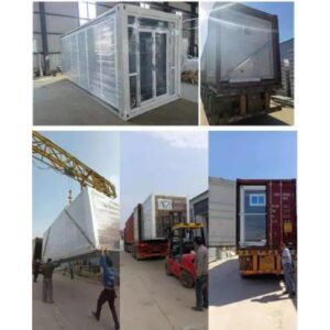 Prefabricated Luxury 2 Bedroom Multi Family Expandable Houses Luxury Steel Frame Home House 20ft Detachable Container Home