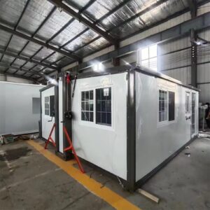 20ft Folding Tiny House–Expandable Container Home with 2 Bedrooms and Kitchen, Perfect for Quick Setup in Emergency Situations and Temporary Housing