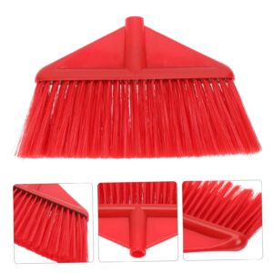 Gogogmee Broom Head Tub Cleaning Brush Kitchen Accessory Multi Functional Cleaning Brush Indoor Broom Soft Bristle Broom Household Broom Part Flat Floor Sweeper Kitchen Supply Red Plastic