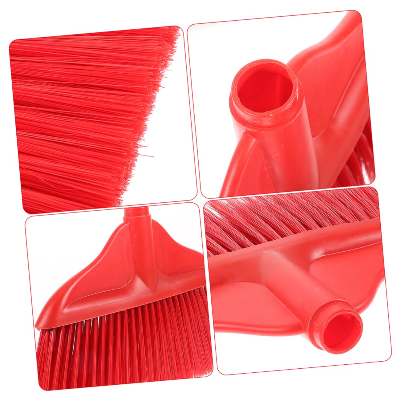 TOBBOMEY 2pcs Plastic Broom Head Outdoor Broom Head Floor Broom Head Broom Replacement for Broom Refill Broom Head Sweeper Head for Clean Home Accessory Household Broom Part Red