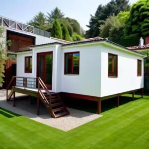 luxury expandable container home–40ft prefabricated house with 3 bedrooms, kitchen, and living room, ideal for emergency housing and recreational use