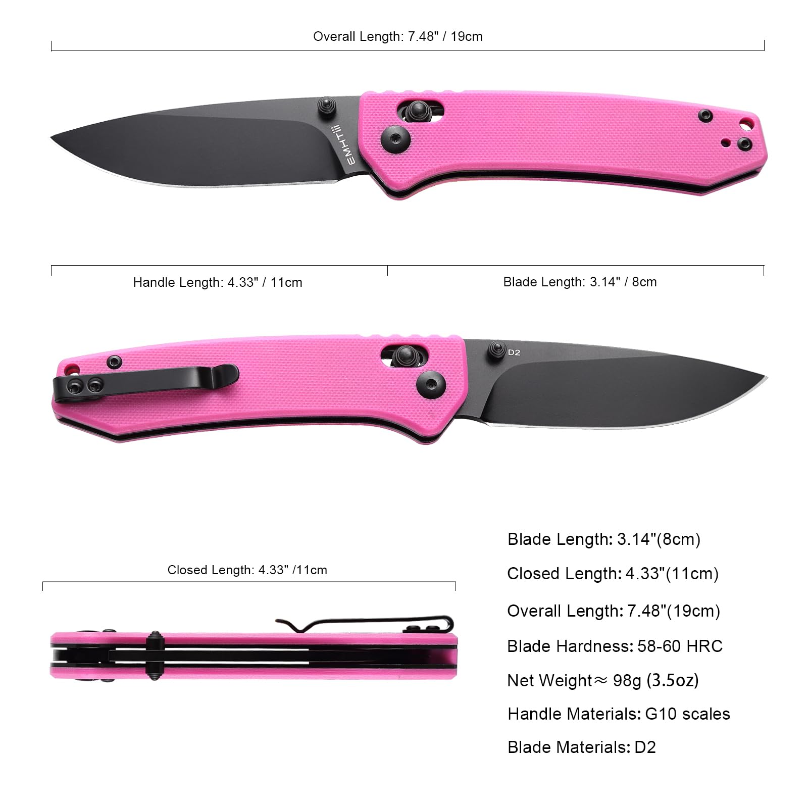 EMHTiii Pocket Knife Folding Knives