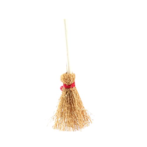 Outanaya 30 Pcs Broom Witch Hanging Dollhouse Furniture Decoration Brooms Halloween Mini Broom Broom Mini Toys Dollhouse Broom Mini Cosplay Broom Props Broom for Besom Wooden