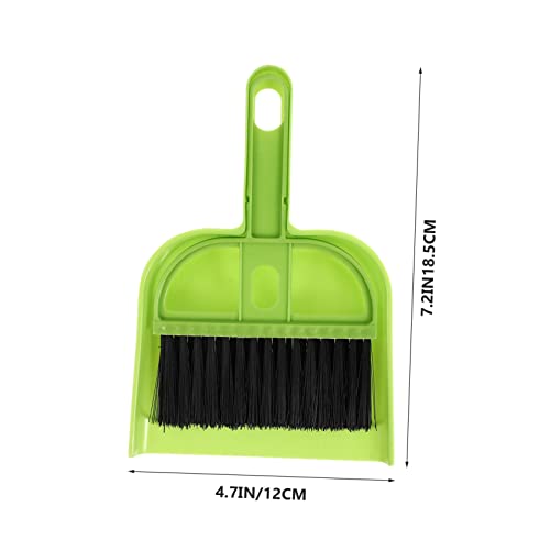 GOOHOCHY 6 Sets Broom Dustpan Set Table Cleaning Broom Keyboard Brush Broom Small Printers for Home Use Handheld Broom Small Dusting Broom Mini Dust Pans with Brush Portable Brush Plastic