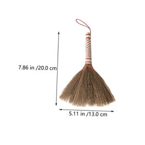 IWOWHERO 1pc Hand-Knitted Small Broom Hand Whisk Hamster Mini Broom Woven Broom Whisk Broom Mini Sweep Brush Sweeping Broom Sofa Hand Broom Mini Broom Brush Pet Hair Broom Dust Miscanthus