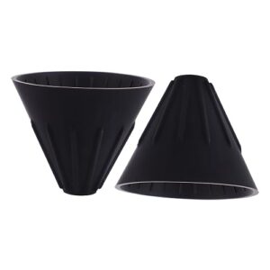 glstoy 2 pcs coffee funnel tea strainer espresso coffee maker coffee filter holder expresso coffee drip cone filter coffee dripper filter espresso grounds coffee drippers black