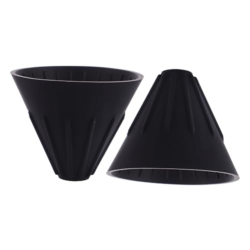 GLSTOY 2 Pcs Coffee Funnel Tea Strainer Espresso Coffee Maker Coffee Filter Holder Expresso Coffee Drip Cone Filter Coffee Dripper Filter Espresso Grounds Coffee Drippers Black