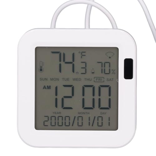 Thermometer Hygrometer, 0 to 60℃ 0% to 99% RH Temperature Humidity Meter 5V 1A for Living Room Kitchen Bedroom