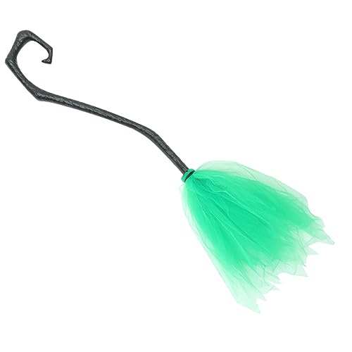 CIYODO Halloween Broom Decoration Root Witch Broom Wizard Brooms Prop Halloween Dress up Broom Cosplay Witch Riding Brooms Witch Altar Broom Witch Party Decor Mesh