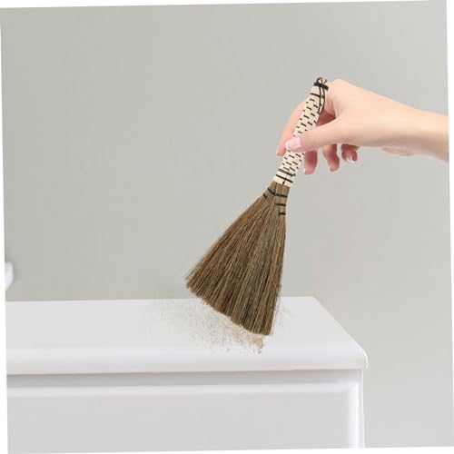 IWOWHERO 1pc Hand-Knitted Small Broom Hand Whisk Hamster Mini Broom Woven Broom Whisk Broom Mini Sweep Brush Sweeping Broom Sofa Hand Broom Mini Broom Brush Pet Hair Broom Dust Miscanthus