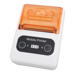 TYTOGE Bluetooth Thermal Receipt Printer 58mm Toothed Blade Portable Small Thermal Printer for Office Retail Store Restaurant (Orange White)